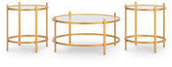 Pearlox - Gold - Occasional Table Set (Set of 3) - Simple Home Plus