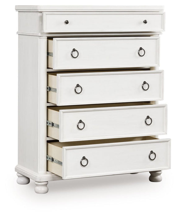 Rowlenstown - Five Drawer Chest - Simple Home Plus