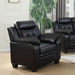 Finley - Upholstered Padded Arm Tufted Accent Chair - Black - Simple Home Plus