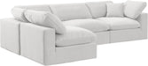Comfy - 4 Piece Velvet Modular Armless Sectional - Simple Home Plus