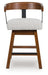 Ralene - Medium Brown - Upholstered Swivel Barstool (Set of 2) - Simple Home Plus