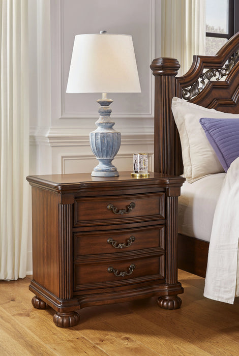 AS IS - Lavinton - Three Drawer Night Stand - Brown