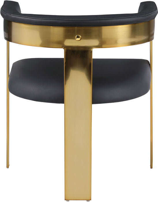 Romeo - Faux Leather Dining Chair With Gold Base (Set of 2) - Simple Home Plus