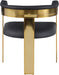 Romeo - Faux Leather Dining Chair With Gold Base (Set of 2) - Simple Home Plus