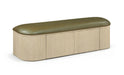 Velden - Upholstered Storage Bench With Stained Natural Base - Simple Home Plus