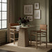 Santos - Upholstered Counter Stool With Stained Natural Base - Simple Home Plus