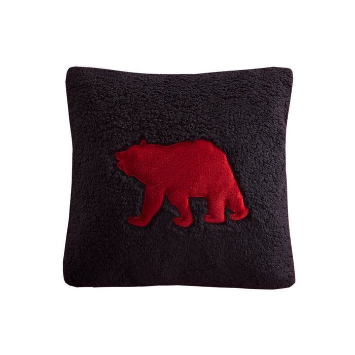 Alton - King Down Alternative Comforter Set - Red / Black - Simple Home Plus