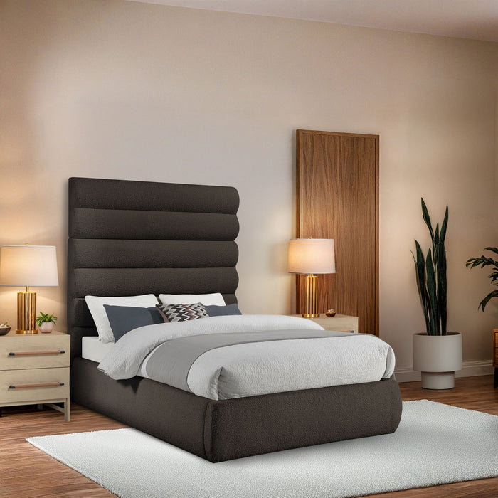 Adam - Boucle Fabric Bed With 70.5" Headboard - Simple Home Plus