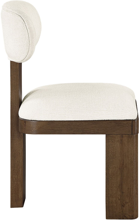Timbra - Linen Textured Fabric Upholstered Dining Chair (Set of 2) - Walnut Base