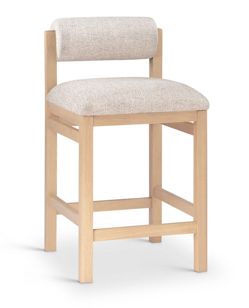 Roundhill - Fabric Counter Stool - Natural Frame - Simple Home Plus