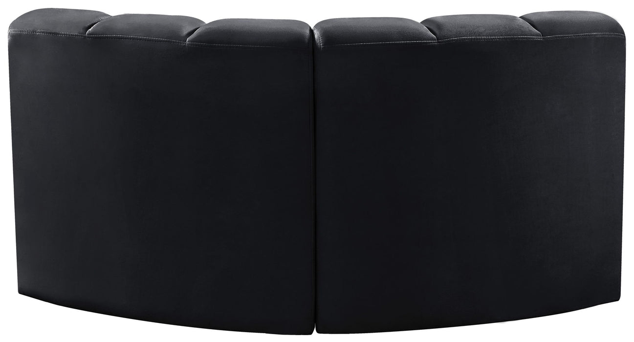 Arc - Velvet 2 Piece Modular Sofa - Simple Home Plus