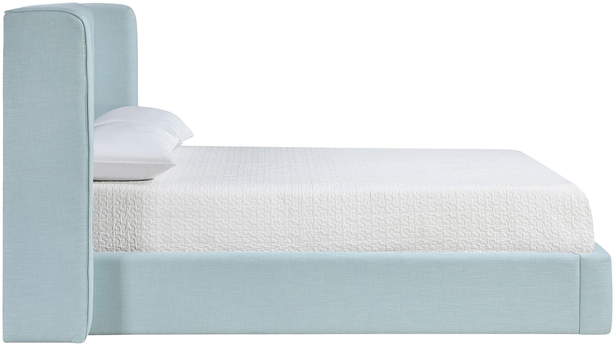Kendall - Linen Textured Fabric Upholstered Bed - Simple Home Plus