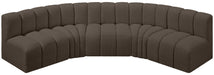 Arc - Boucle Fabric 5 Piece U-Shaped Modular Sofa - Simple Home Plus