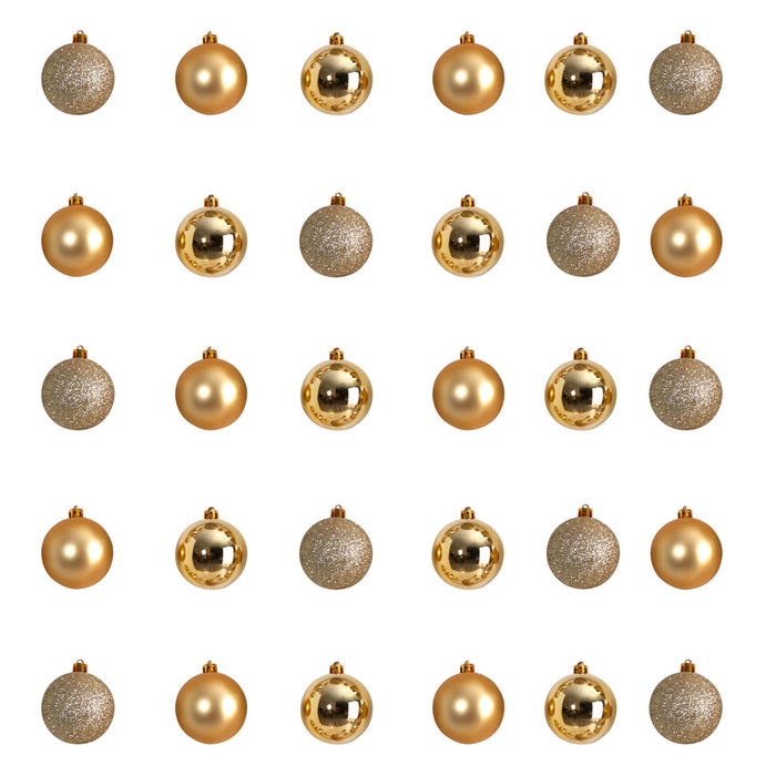 30 Count 2.5" Shatterproof Ornament Set w