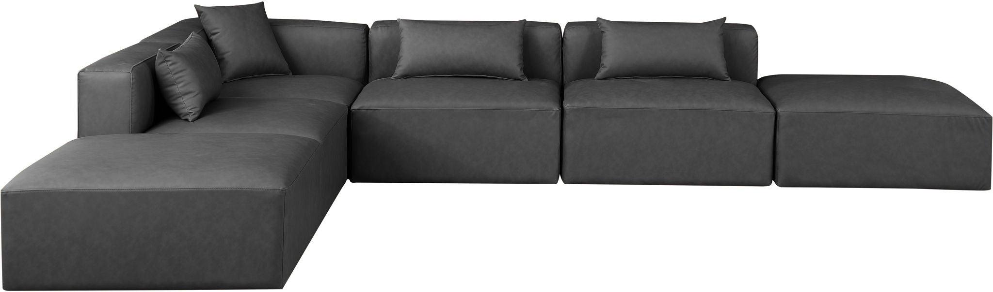 Cube - 6 Piece Modular Corner Armless Sectional - Simple Home Plus