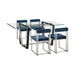 Kai Anastasia - Rectangular Glass Dining Table Set - Brushed Base - Simple Home Plus