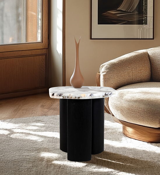 Puglia - Marble Top And Oak Wood Base Table