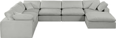 Comfy - 7 Piece Linen Modular Sectional With Chaise - Simple Home Plus