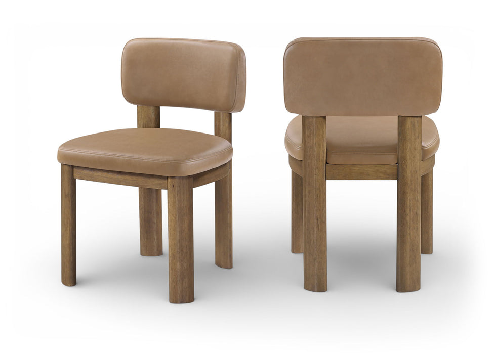 Paloma - Vegan Leather Upholstered Dining Chair (Set of 2) - Brown Frame - Simple Home Plus