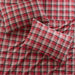 Flannel - 4 Piece Full Sheet Set - Red Plaid - Simple Home Plus