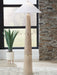 Gasparleigh - Brown / Gold Finish - Poly Floor Lamp - Simple Home Plus