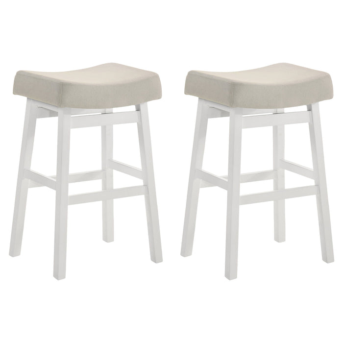 Lenon - Modern Farmhouse Wood Bar Height Kitchen Bar Stool - Simple Home Plus