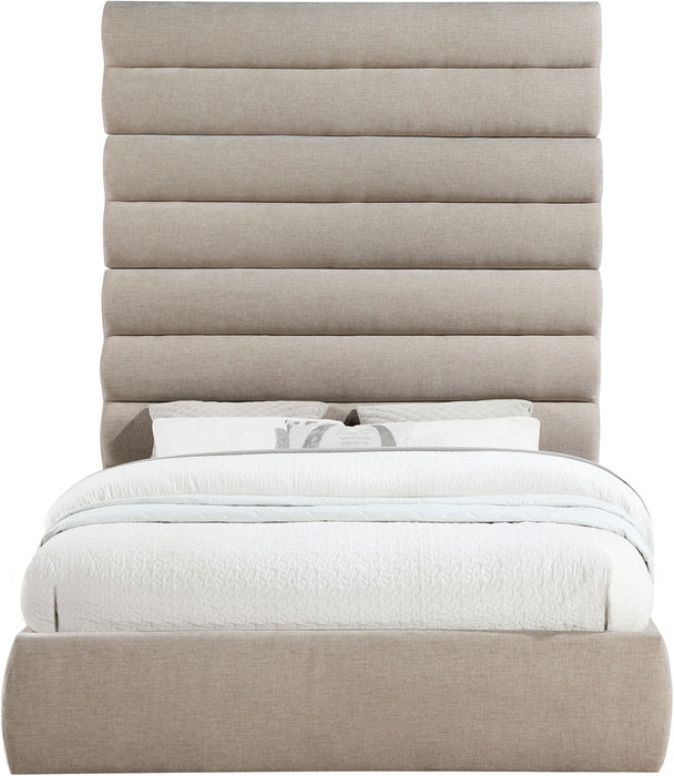 Adam - Chenille Fabric Bed With 89" Headboard - Simple Home Plus