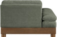Turin - Chenille Fabric Upholstered Modular Arm Chair - Walnut Base - Simple Home Plus