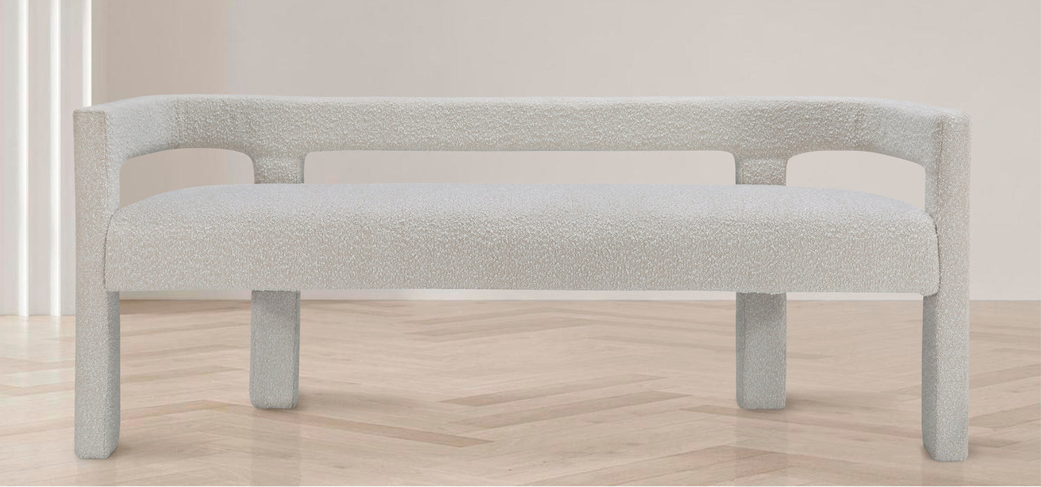Athena - Boucle Fabric Bench - Simple Home Plus
