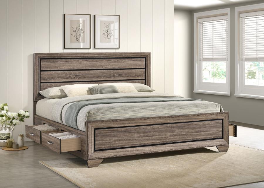 Kauffman - Wood Storage Panel Bed - Simple Home Plus