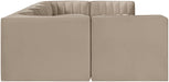 Rummi - Velvet Performance Fabric Upholstered 7 Piece Modular Sectional (With 2 Corner Chairs) - Simple Home Plus