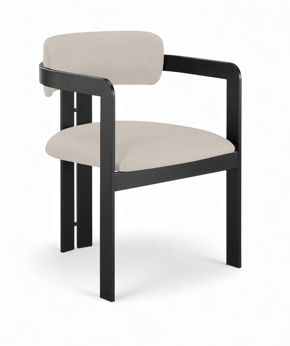 Aurum - Vegan Leather Upholstered Dining Chair (Set of 2) - Taupe - Simple Home Plus