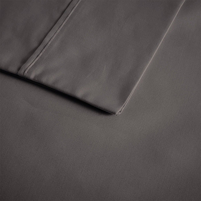 600 Thread Count - Cooling Cotton Blend 4 Piece Sheet Set - Dark Gray - Simple Home Plus