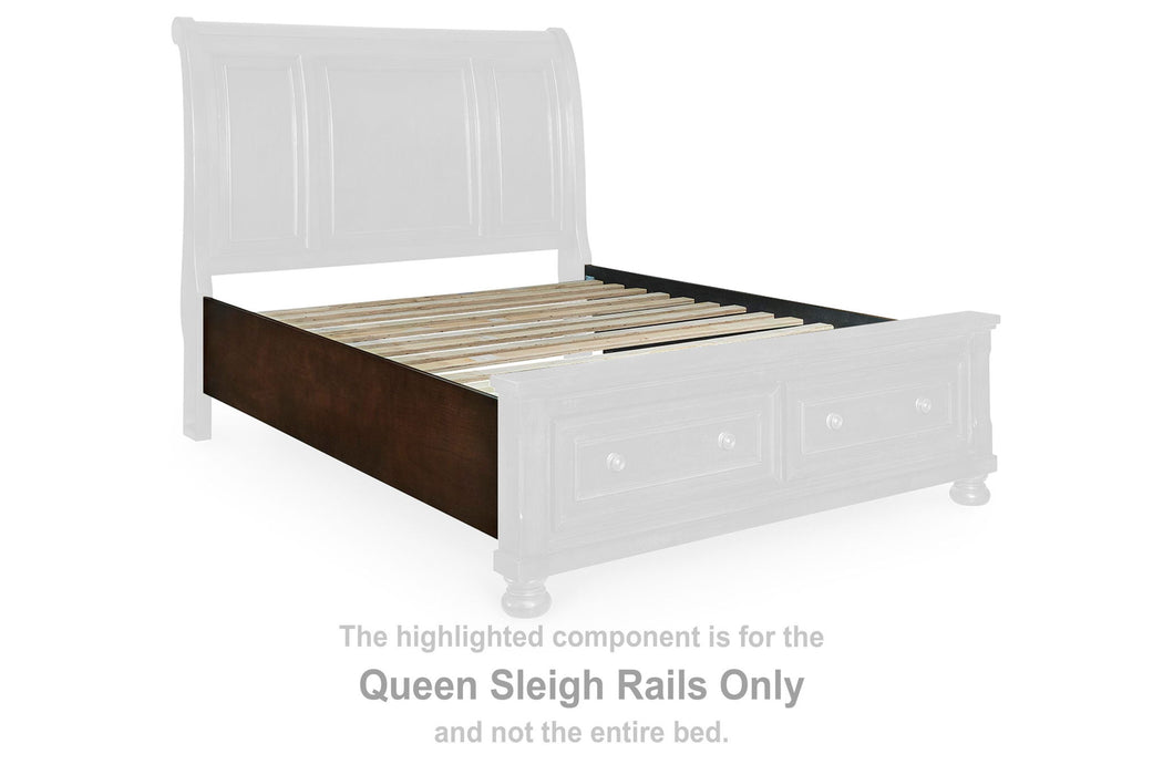 Porter - Sleigh Queen Rails - Rustic Brown - Simple Home Plus