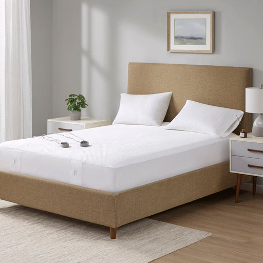 Cool Touch - Queen Heated Mattress Pad - White - Simple Home Plus