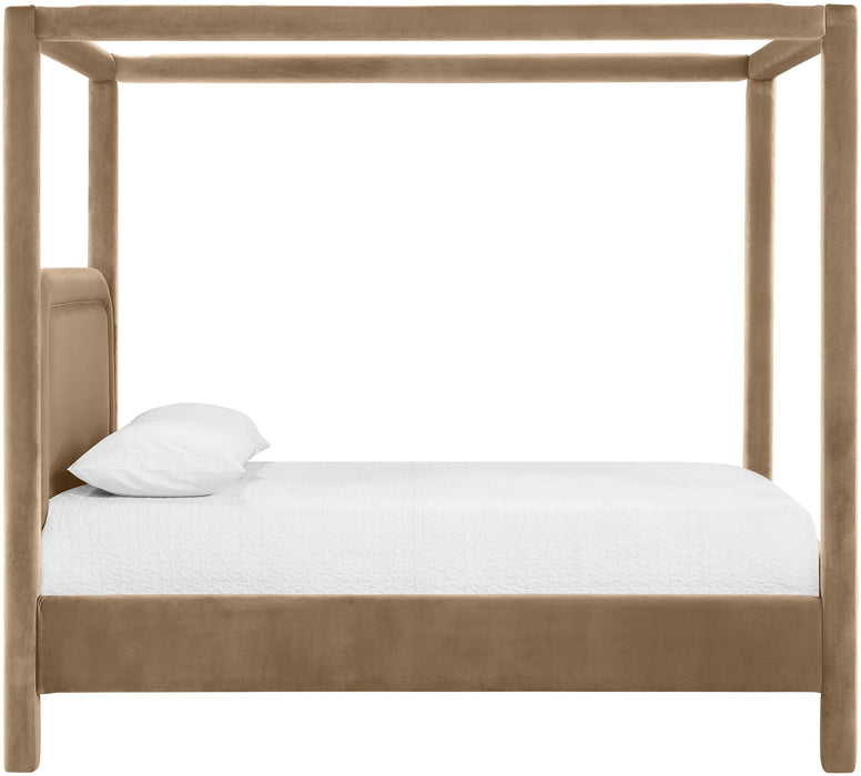 Salina - Velvet Upholstered Bed - Simple Home Plus