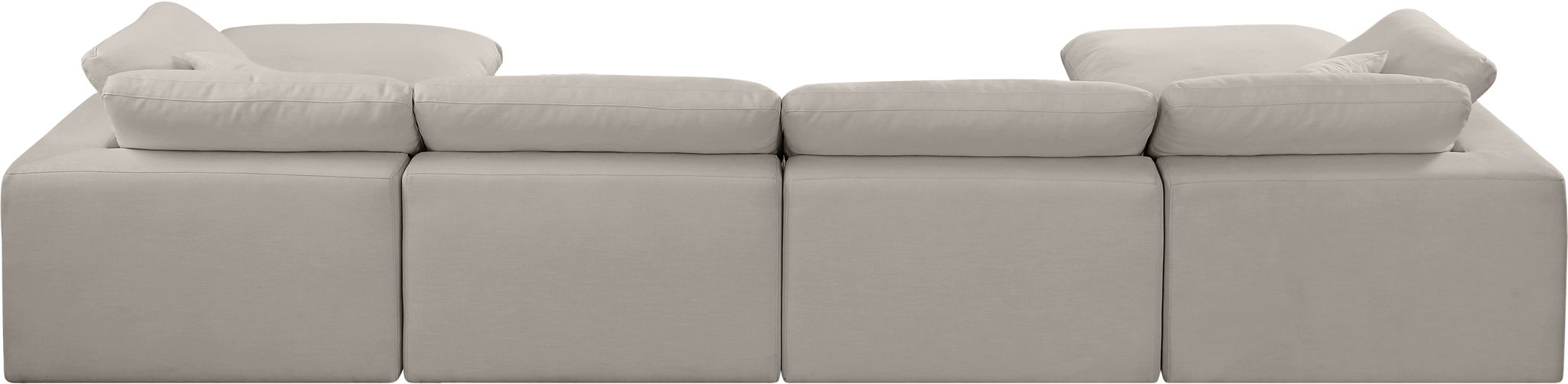 Comfy - 6 Piece Linen Modular Double Chaise Sectional - Simple Home Plus