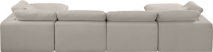 Comfy - 6 Piece Linen Modular Double Chaise Sectional - Simple Home Plus