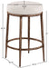 Ferro - Upholstered Backless Counter Stool With Brushed Bronze Base - Simple Home Plus