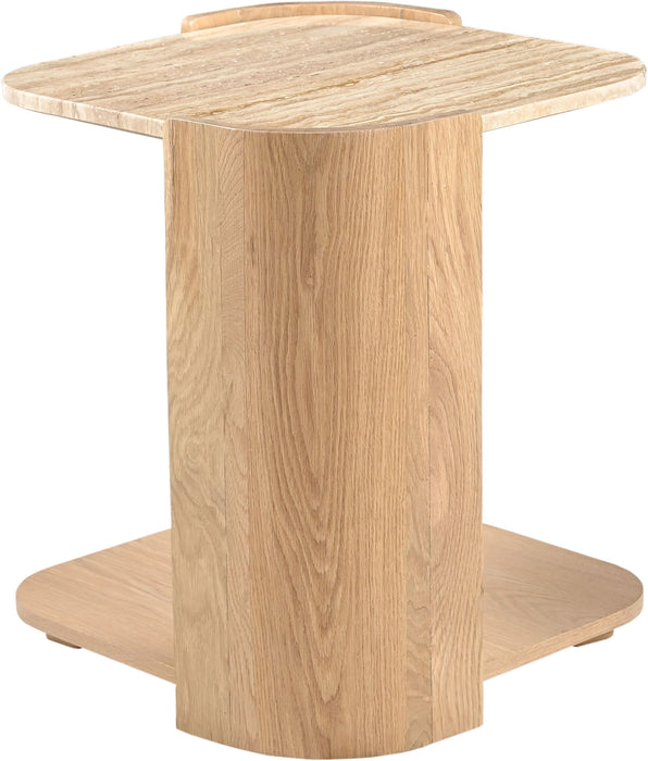 Calabria - Marble And Oak Wood Table - Simple Home Plus