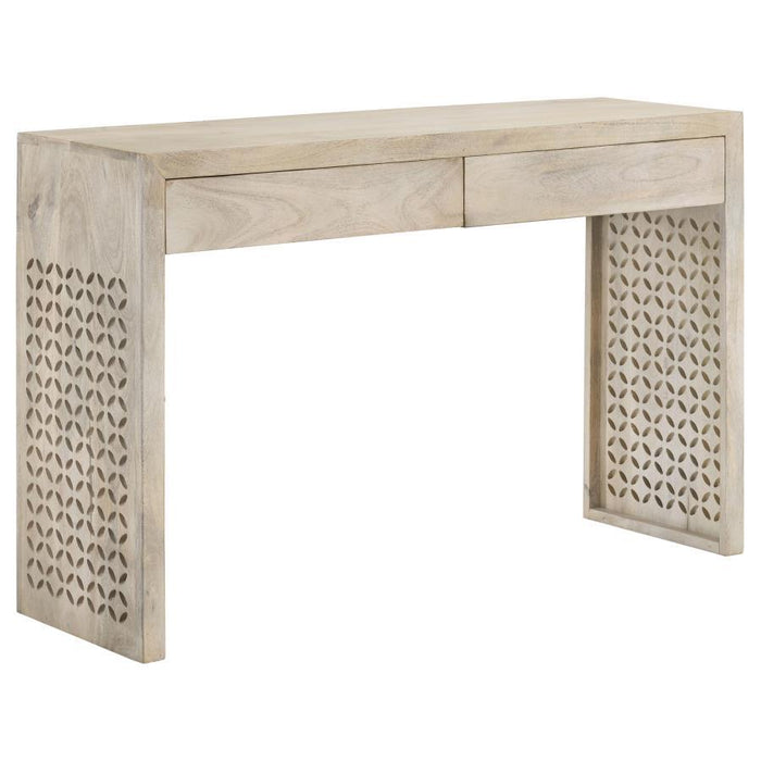 Rickman - 2-Drawer Wood Entryway Console Table - White Washed - Simple Home Plus