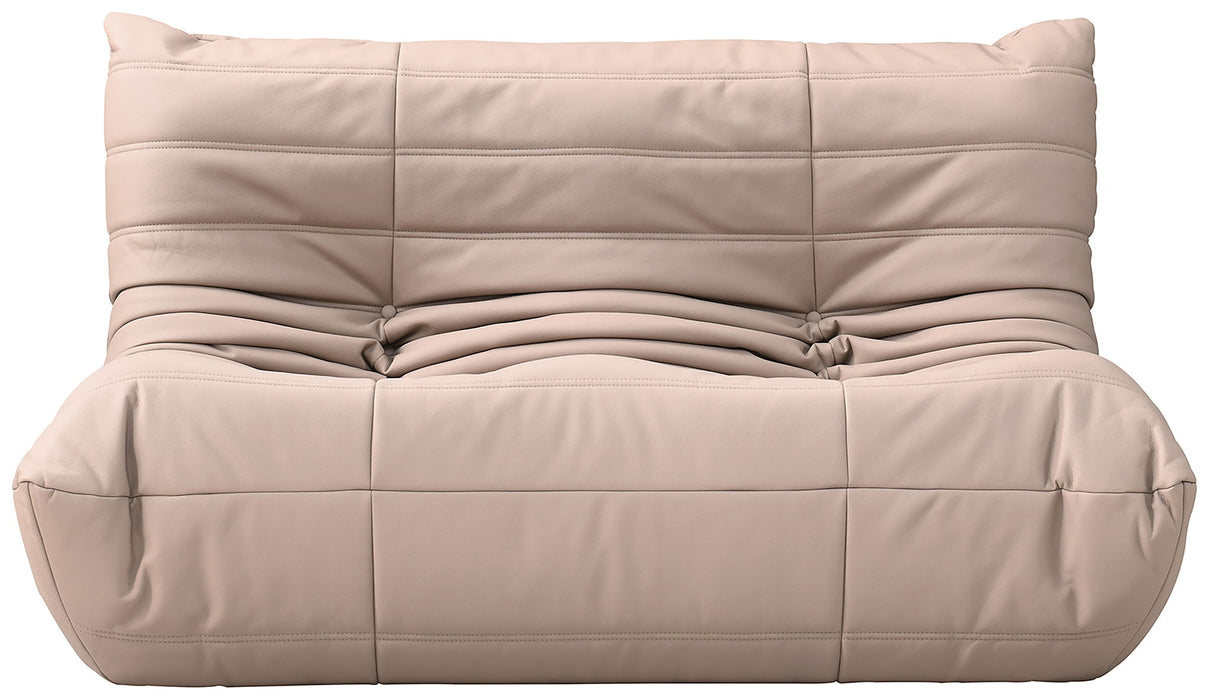 Relax - Vegan Leather 54.75" Upholstered Loveseat - Tan - Simple Home Plus