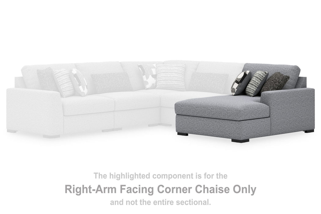 Bealton - RAF Corner Chaise - Salt And Pepper - Simple Home Plus