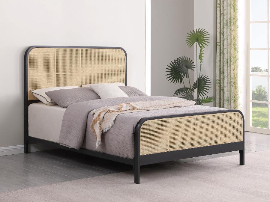 Lanewood - Open Cane Rattan Metal Bed - Simple Home Plus