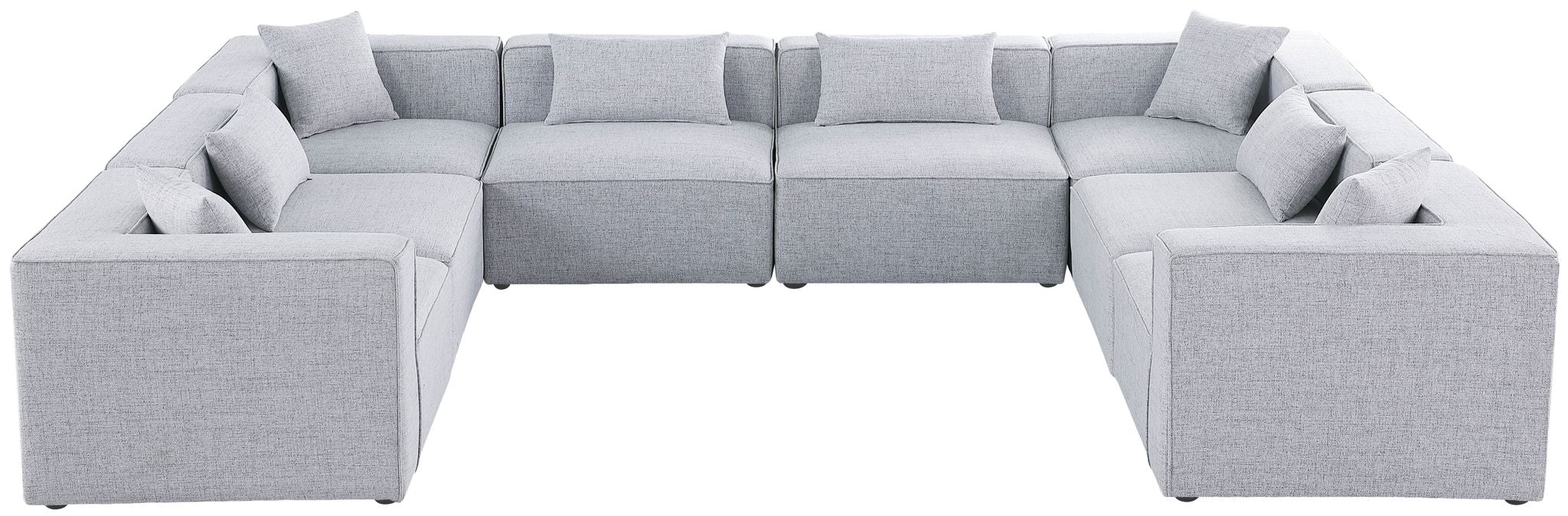Cube - Linen 8 Piece Modular Sectional - Simple Home Plus