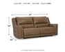 Trasimeno - Caramel - 2 Seat Pwr Rec Sofa Adj Headrest - Simple Home Plus