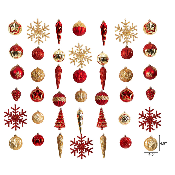52 pcs Shatterproof Ornament Pack