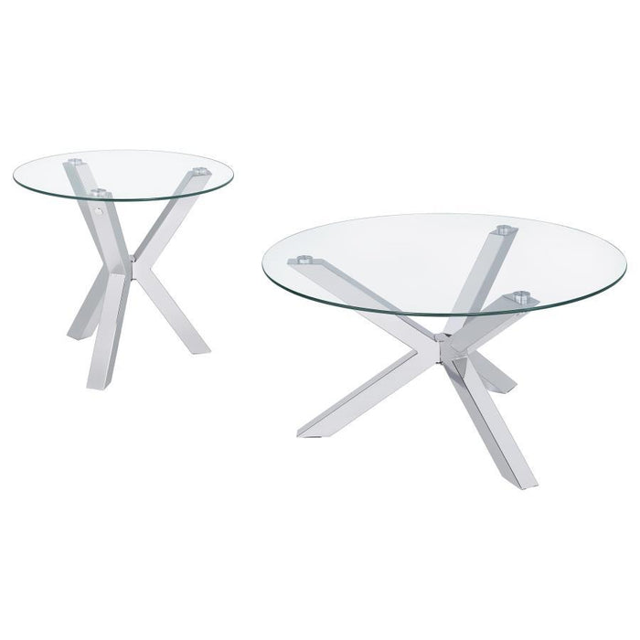 Kenzie - Round Coffee Table Set - Simple Home Plus