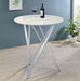 Bexter - Round Faux Marble Bistro Bar Table - Chrome - Simple Home Plus