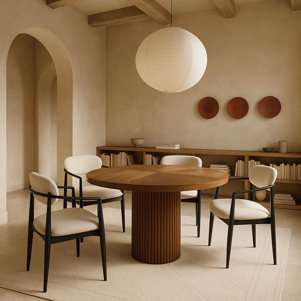 Riccio - Fabric Dining Arm Chair (Set of 2) - Black Frame